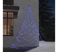 GeenYuu Sapin de Noël LED mural avec crochet en métal 260 LED bleues 3 m Guirlande lumineuse en plastique pour l'intérieur et l'extérieur Fête Mariage Décoration de Noël avec 8 effets lumineux et 5