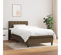 GeenYuu Sommier à Lattes avec Matelas 80x200 cm Marron foncé Cadre lit tapissier tête réglable Bois et métal pour Chambre Adulte Enfant Confort Soutien Durable