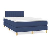 GeenYuu Sommier à Lattes tapissier avec Matelas Ressorts ensachés et LED Bleu 120x190 cm Tissu Respirant tête de lit réglable pour Chambre Adulte Enfant Confort Durable