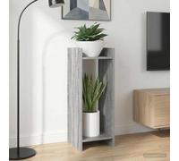 GeenYuu Support de plante gris sonoma en bois d'ingénierie 30 x 30 x 80 cm 2 pcs, cadre ouvert avec étagères, pour intérieur, maintien stable pour plantes grimpantes, balcon, serre