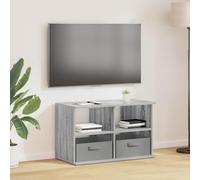 GeenYuu Support de télévision Gris Sonoma avec tiroir, Meuble TV 79 x 40 x 48 cm, Rangement Multifonction, étagères Solides, Design Moderne pour Salon séjour multimédia