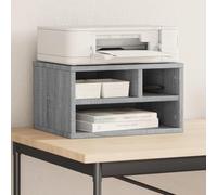 GeenYuu Support d'imprimante gris Sonoma - 40 x 32 x 22,5 cm - Avec espace de rangement et étagère - Organiseur mobile pour bureau, bureau à domicile, bureau, bureau - Chariot d'appoint multifonction