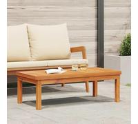 GeenYuu Table Basse Bois d'acacia Massif 100x50x33 cm pour Jardin extérieur terrasse Patio Balcon avec Dessus à Lattes et résistance aux intempéries Design modulable pour agencement et Relaxation