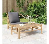 GeenYuu Table Basse de Jardin en Bambou Naturel 100x55x33 cm pour terrasse Balcon Patio Espace extérieur, Surface Robuste Facile à Nettoyer, mobilier d'extérieur modulable et Durable