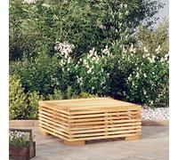 GeenYuu Table Basse de Jardin en Bois Massif de Teck 69,5x69,5x31 cm pour terrasse extérieur Patio véranda avec Design Robuste et Pratique pour agencement modulable