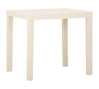 GeenYuu Table de jardin en plastique blanc 79 x 65 x 72 cm - Résistante aux intempéries - Légère - Pliable - Moderne - Carrée - Idéale pour terrasse, camping, repas en plein air