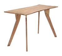 GeenYuu Table de Salle à Manger en Bois d'acacia Massif 120x58x76 cm Finition laquée Style Bord Naturel pour Cuisine séjour Salon Repas dîner Famille invités
