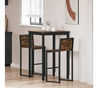 GeenYuu Table mange-debout en bois avec structure en métal, 70 x 70 x 105 cm, peu encombrante et robuste, pour cuisine, salle à manger, salon, table à manger moderne pour la famille et les invités