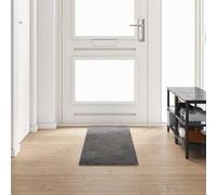 GeenYuu Tapis Couloir Gris 50 x 250 cm en Polypropylène Tufté Antidérapant Confortable pour Salon Chambre Bureau Cuisine Protection Passage Décoration Intérieur