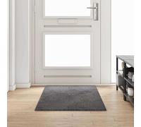 GeenYuu Tapis Couloir Gris 80 x 200 cm tufté en polypropylène antidérapant pour Salon Chambre Bureau intérieur décoration Confortable et Facile à Nettoyer