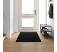 GeenYuu Tapis Couloir Noir 100 x 300 cm tufté polypropylène antidérapant pour Salon Chambre Bureau décoration intérieur Confort et Protection Passage