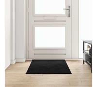GeenYuu Tapis Couloir Noir 80 x 150 cm en polypropylène tufté antidérapant, Moquette Douce et absorbante, idéal Salon Chambre Bureau, décoration intérieur Pratique et Confortable