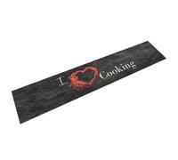 GeenYuu Tapis de Cuisine Lavable Noir 60x300 cm en Velours Doux antidérapant pour intérieur extérieur, Absorbant poussière et humidité, Facile à Rouler et Nettoyer en Machine