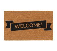 GeenYuu Tapis de Porte Naturel en Fibre de Coco touffeté 45x75 cm avec Support antidérapant pour entrée intérieur extérieur terrasse Balcon Jardin Protection Sol