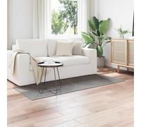 GeenYuu Tapis de Surface rectangulaire Galati Gris en Polyester 150 x 80 cm antidérapant Lavable pour Salon Couloir et terrasse Confortable et Absorbant