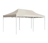 GeenYuu Tente de réception Pliable en Alliage d'aluminium 6 x 3 m crème, abri extérieur pour Jardin terrasse Patio, auvent tonnelle pergola avec Toile résistante au Soleil et à la Pluie