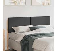 GeenYuu Tête de lit capitonnée Brun et Gris foncé en pin Massif 140 cm, Panneau rembourré élégant pour Chambre Adulte, Dossier tapissé Durable Facile à Nettoyer