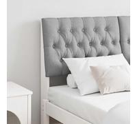 GeenYuu Tête de lit capitonnée Gris Clair en pin Massif 150 cm, Panneau rembourré élégant pour Chambre Adulte, Dossier Confortable avec Coussin, Structure Durable Facile à Nettoyer