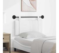 GeenYuu Tête de lit suspendue, tissu blanc, rembourrée, 90 x 55 x 5 cm, avec fixation murale et sangles amovibles, accessoire de chambre polyvalent pour lit simple, double, sommier tapissier et futon