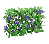 GeenYuu Treillis avec lierre artificiel vert extensible - 180 x 20 cm - Brise-vue - Clôture de jardin en bois et PVC - Pour terrasse, cour, jardin et extérieur