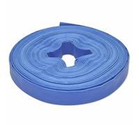 GeenYuu Tuyau d'eau plat 25 m 1" PVC avec renfort en polyester, raccord flexible pour sanitaire, machine à laver, évier, douche et réparation, résistant au pliage, durable, tuyau d'arrivée