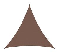 GeenYuu Voile d'ombre Marron Triangulaire 2 x 2 x 2 m HDPE avec Fixations Acier Inoxydable pour terrasse Jardin Balcon Patio Protection UV et Ventilation Confortable