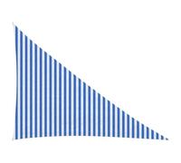 GeenYuu Voile d'ombre Triangulaire Bleu et Blanc en HDPE 3 x 4 x 5 m avec Fixations Acier Inoxydable pour terrasse Jardin Balcon Patio Protection UV Chaleur extérieur