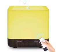 GeeRic Diffuseur d'arômes 300 ML, Humidificateur d'air ultrasonique, Purificateur d'air à arrêt Automatique pour Chambre, Nébuliseur pour Spa et Yoga, Noir