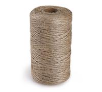 GeeRic Ficelle de Jute 100m, Corde de Chanvre à 3 Brins - 2 mm, Ficelle Epaisse Brun Naturel, Ficelle de Boucherie en Coton de Qualité Alimentaire pour Jardinage, Bricolage, DIY et l'emballage Cadeau