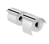 Geesa Wynk Porte-rouleau de papier toilette double avec clapet Chrome 91451902