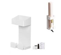 Gefemini Support mural en acier inoxydable pour outils de coiffure et panier de rangement pour sèche-cheveux, fer plat et outils de bouclage