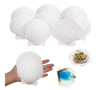 GEFIRE Coquillage Décoration 10pcs Coquille Saint Jacques Vide 9-11cm Coquilles Saint Jacques Conque Naturelle Poche Pétoncle Cuisine Décoration ApéRitif Assiette Collation Décoration Aquarium