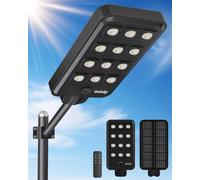 Gefolly G-13000W Lampadaire Solaire Extérieur, IP67 Étanche Lampe Solaire | 6500K Projecteur Solaire Exterieur de Mouvement, Lumière Solaire Super Lumineux Spot Solaire Led Jardin Extérieur Garage Rue