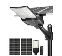Gefolly Lampadaire Solaire avec Télécommande, Lampe Solaire Extérieure étanche IP67 6500k Lumière Solaire Super Lumineux Spot Solaire LED Jardin Extérieur Garage(SL-9000W)