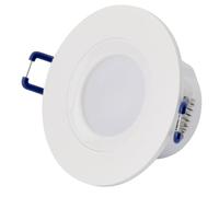 Gefom 1 Spot LEDs Fixe IP65 5W Couleur Blanche Angle 100° dimension D'encastrement 70mm Ampoule GU10 3000 K 345 Lm