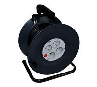 GEFOM 500111 ENROULEUR BRICOLAGE 3G1,5 30M, Noire