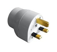 Gefom Adaptateur Prise UK vers France - Convertisseur Électrique Voyage - Type G vers Type E - Compact et Sécurisé - Blanc