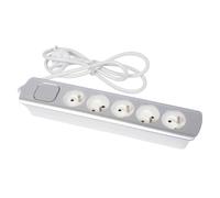 GEFOM Bloc multiprise 5 prises 16 T avec interrupteur poussoir lumineux