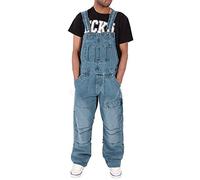 Gefomuofe Combinaison cargo rétro pour homme - Pantalon de travail avec bretelles extensibles - Pantalon de travail avec jean stretch - Salopette de loisirs