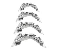 GEFONG 150 Degrés Rentrant Charnières de Rabat Armoire avec Amortisseur Hydraulique pour Caravane Autocaravane Portes D'armoires Suspendues Porte Meuble de Charnière Pliante 4 Pièces