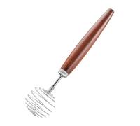 GEFU Fouet danois NEDO en acier inoxydable avec manche en bois de noyer, idéal pour condiments, sauces et œufs brouillés, fouet de cuisine avec manche en bois