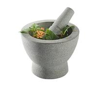 Gefu GE35320 Crunchy Mortier avec Pilon Pierre Gris 17 x 17 x 13 cm