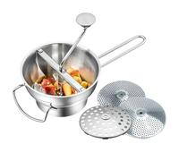 GEFU Moulin à Légumes Flotte Lotte, Presse-purée en Inox avec 3 Disques