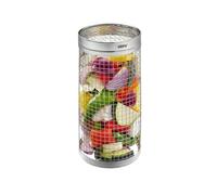 GEFU Panier à barbecue roulant 30 cm | Panier en acier inoxydable pour légumes, crevettes, viande, pour tous les types de barbecues | Antiadhésif, réversible en toute sécurité, passe au lave-vaisselle