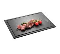 GEFU Planche à découper SLIZE en composite de bois, 44 x 30 cm | Planche de service durable en composite de bois - Utilisable des deux côtés, n'abîme pas les couteaux et passe au