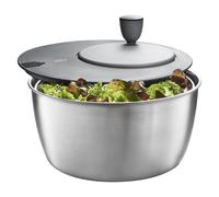 GEFU Essoreuse à salade Rotare GF28180 – acier inoxydable et ABS, Ø 25 cm, H 17,2 cm, 3 L, Argent