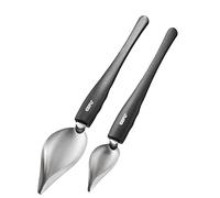 GEFU Set de 2 cuillères à décorer Kulinari – Acier inoxydable – Argent