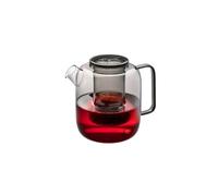 GEFU Théière Trevio 1,5 l - Verre borosilicate soufflé à la bouche avec filtre en verre, anti-goutte, résistant à la chaleur jusqu'à 100 °C
