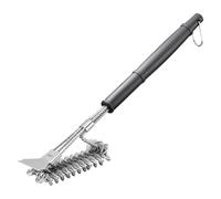 Brosse à grill barbecue en acier inoxydable et plastique noir