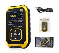 Geiger Compteur de radiations, Dosimètre Détecteur de rayonnement avec écran LCD, portable portable Beta Gamma X-ray rechargeable Moniteur de radiations 5 unités de dosage commutées